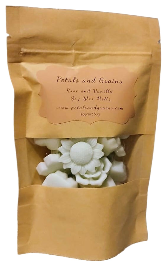 Rose and vanilla flower melts