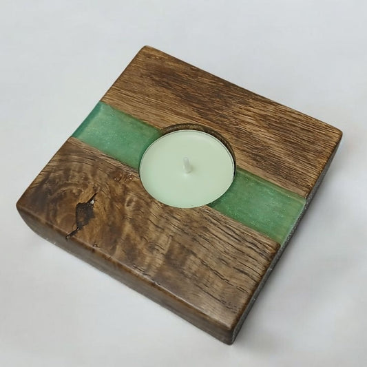 Oak Resin Tealight Holder